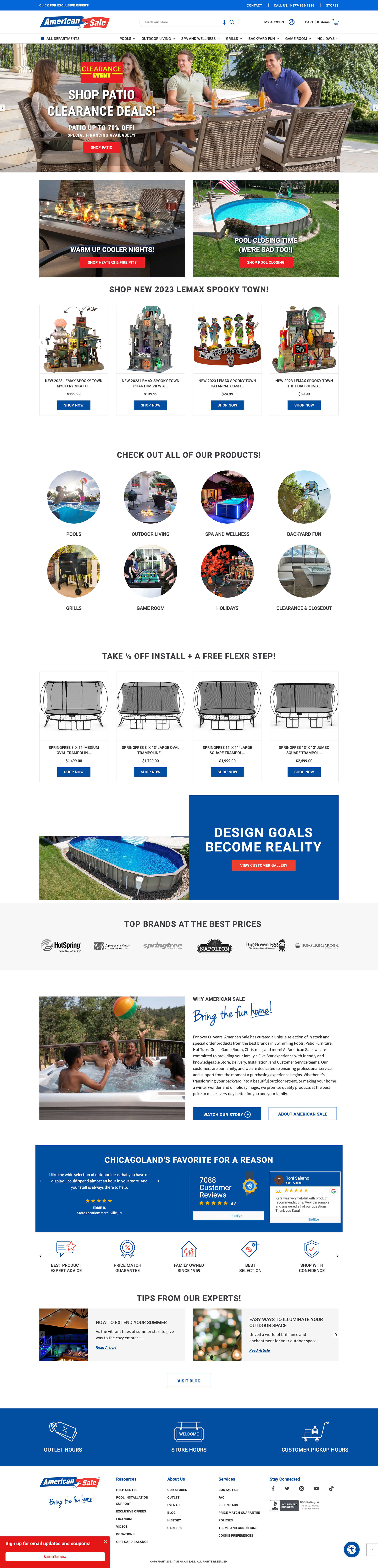 American Sale — στιγμιότυπο website
