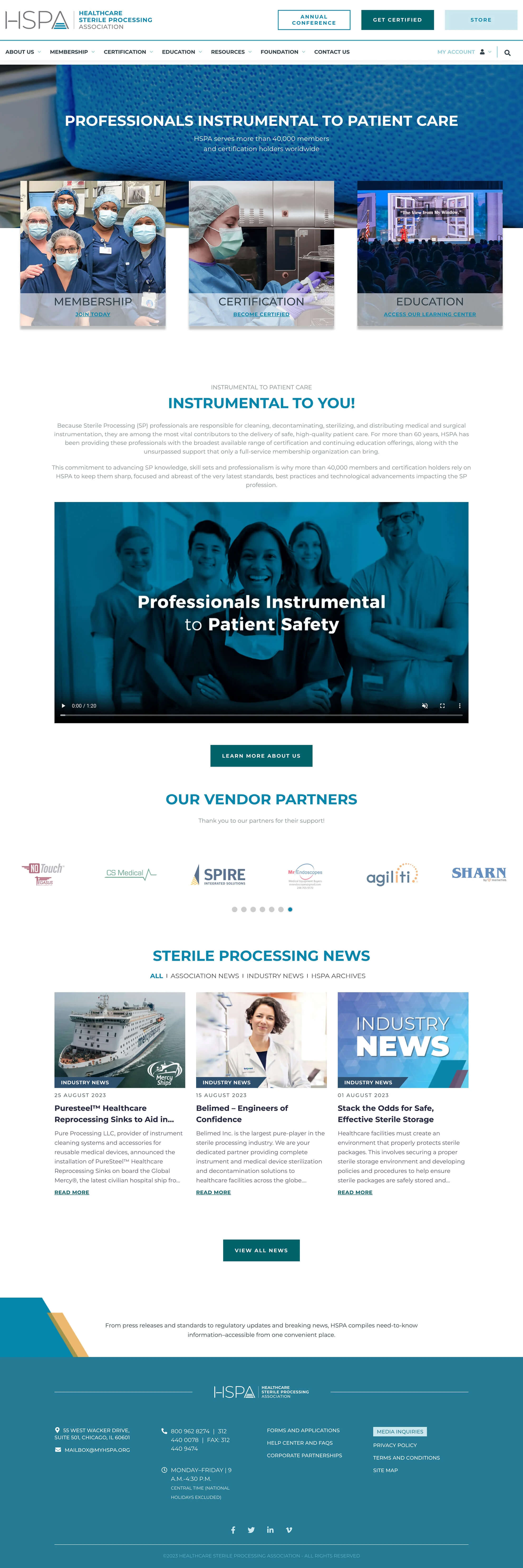 HSPA — στιγμιότυπο website