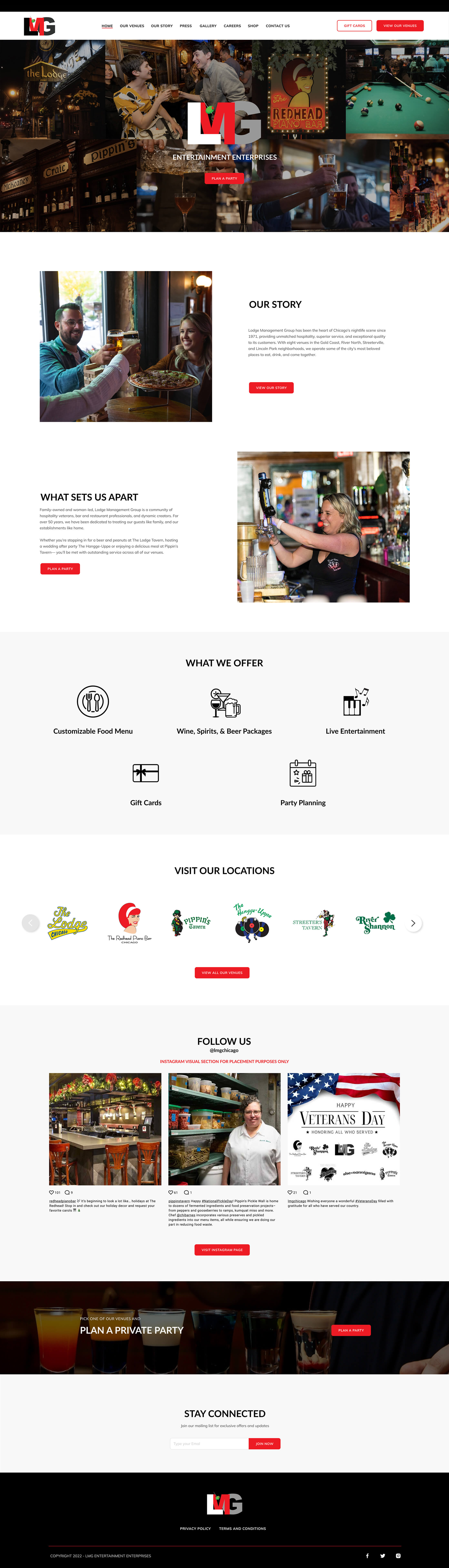 LMG Parties — στιγμιότυπο website