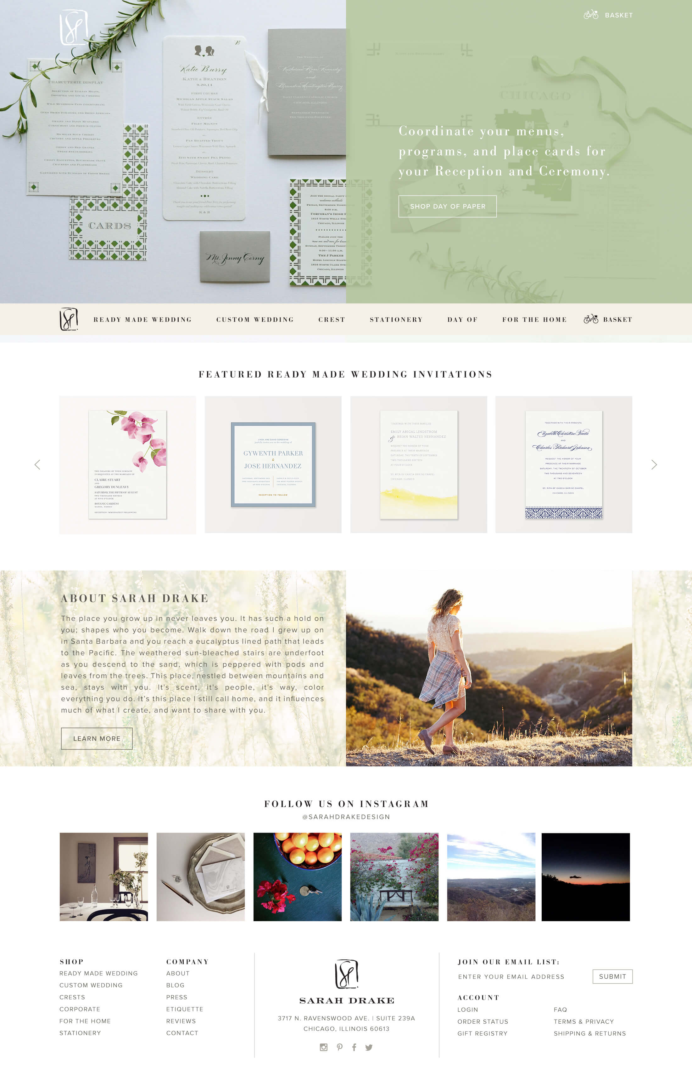 Sarah Drake — στιγμιότυπο website