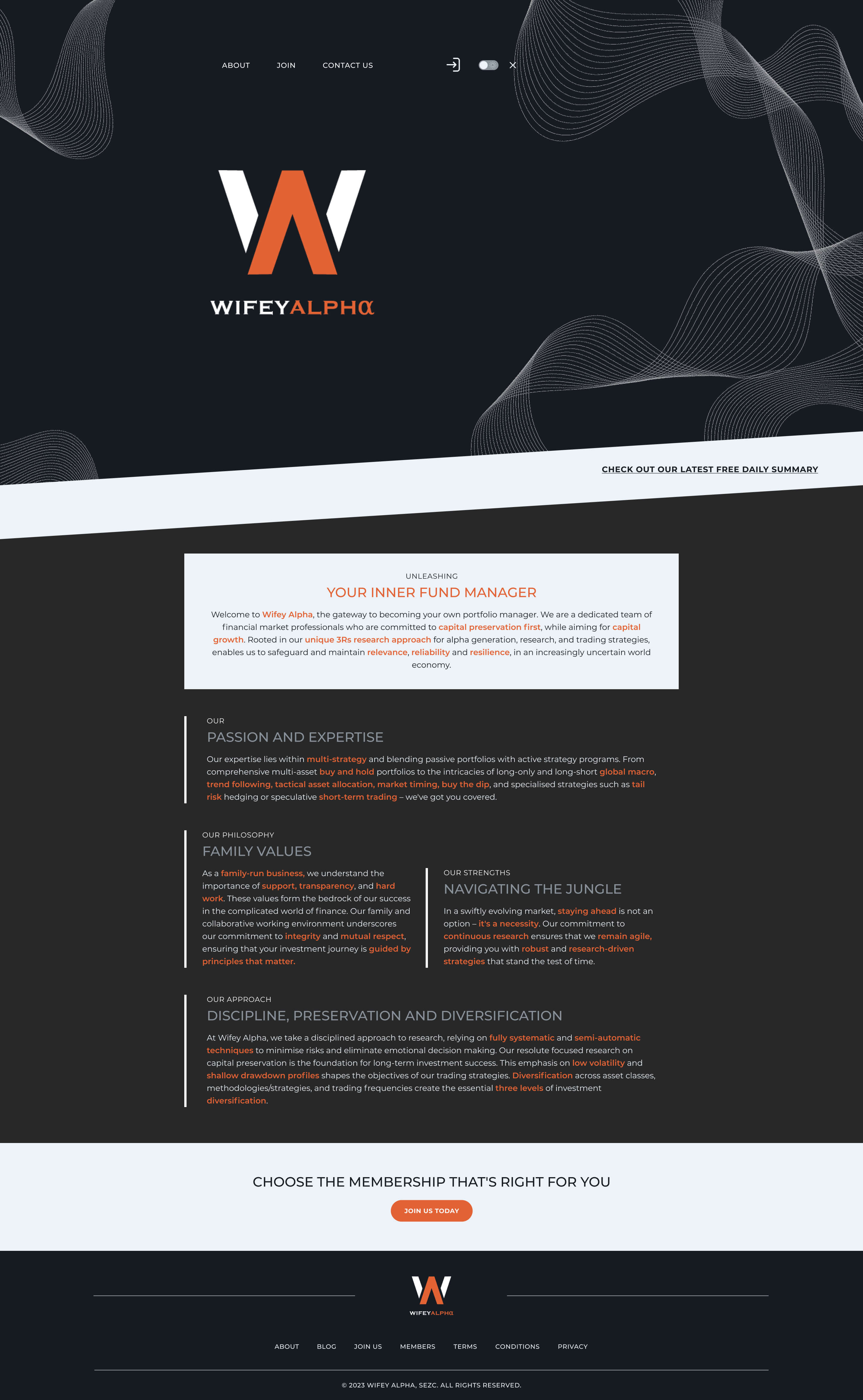 Wifey Alpha website screenshot by EMPIST